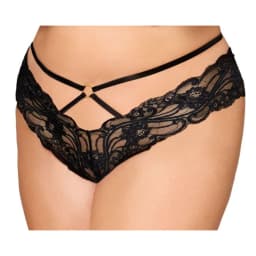 Cheeky Open Crotch Thong W/ Chains 3x4x, image 2