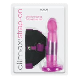Climax Strap on Pink Ice Dong & Harness Set, image 2