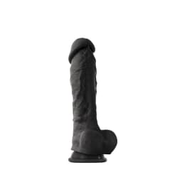 Coloursoft 8in Soft Dildo Black, image 2