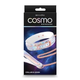 Cosmo Bondage Collar & Leash Rainbow - Image 1
