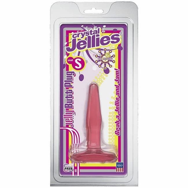 CRYSTAL JELLIES BUTT PLUG SM PINK CD  - Image 1