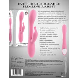 Adam & Eve Eves Rechargeab Slimline Rabbit, image 5