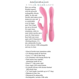 Adam & Eve Eves Rechargeab Slimline Rabbit, image 8