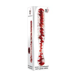 Adam & Eve Eve's Sweethea Swirl Glass Dildo, image 1