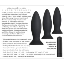 Adam & Eve Rechargeable Vibrating Anal Kit, image 6