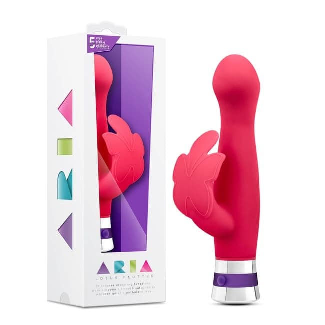 (d) Aria Lotus Flutter Cerise Vibrator - Image 1