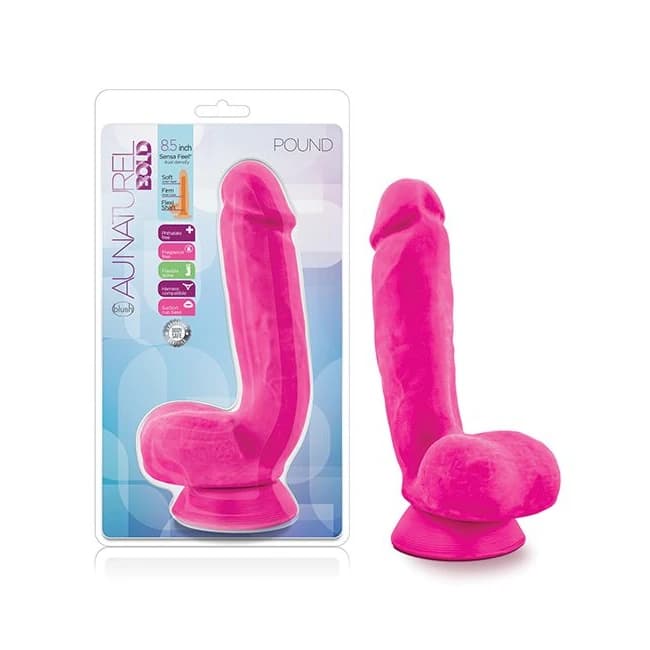 (D) AU NATUREL BOLD POUND 8.5 DILDO PINK  - Image 1