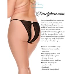 Barely Bare Lace Open Back Panty, image 7