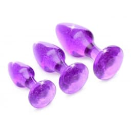 Booty Sparks Glitter Gem a Plug Set Purple, image 2