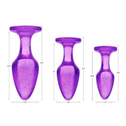 Booty Sparks Glitter Gem a Plug Set Purple, image 4