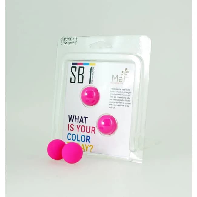 (d) Carrie Kegel Balls Silicon Neon Pink - Image 1