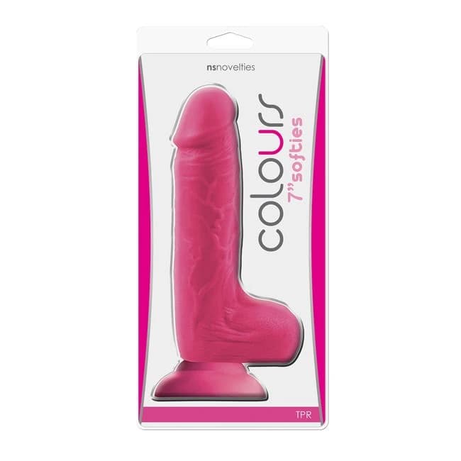 (d) Colours Softies 7in Dildo - Image 1