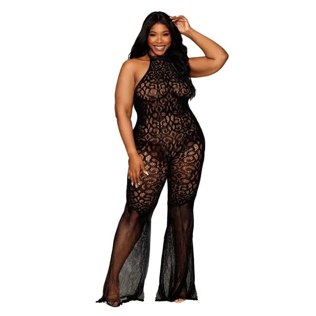 (d) Flair-legged Bodystocking Black Q/s - Image 1
