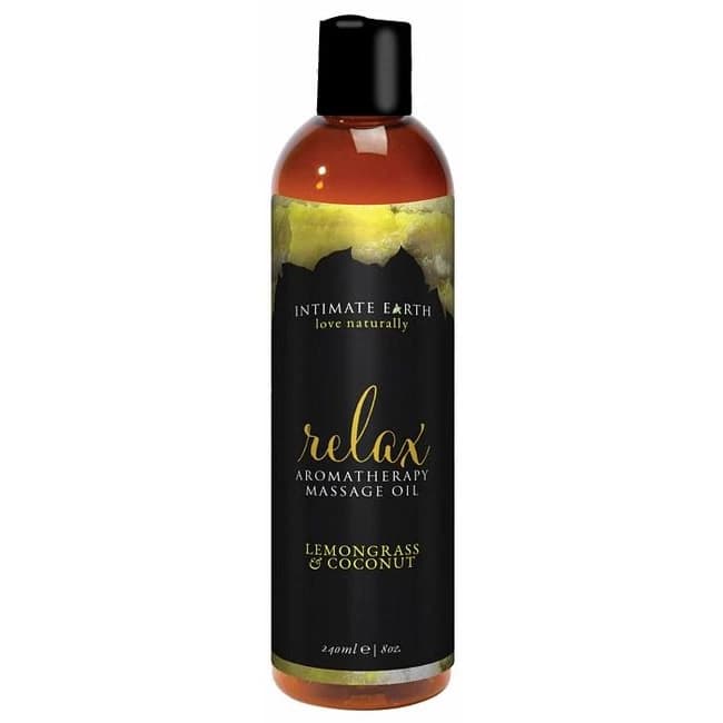 (D) INTIMATE EARTH RELAX MASSA OIL 8OZ  - Image 1