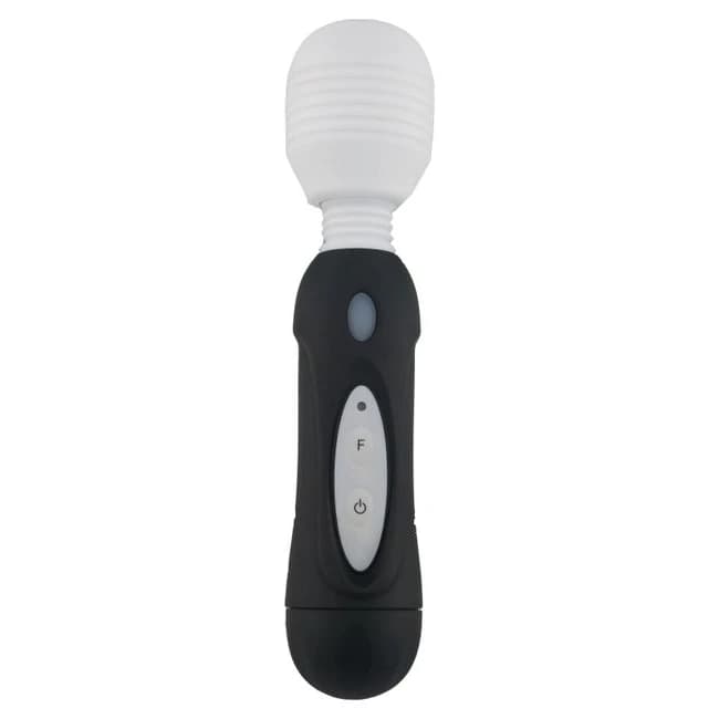(D) MYSTIC WAND BATTERY OPERAT BLACK SILICONE  - Image 1