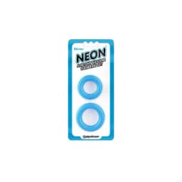 Neon Stretchy Silicone Coc Ring Set Blue, image 1
