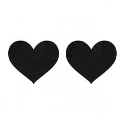 (d) Pasties Black Satin Heart - Image 3