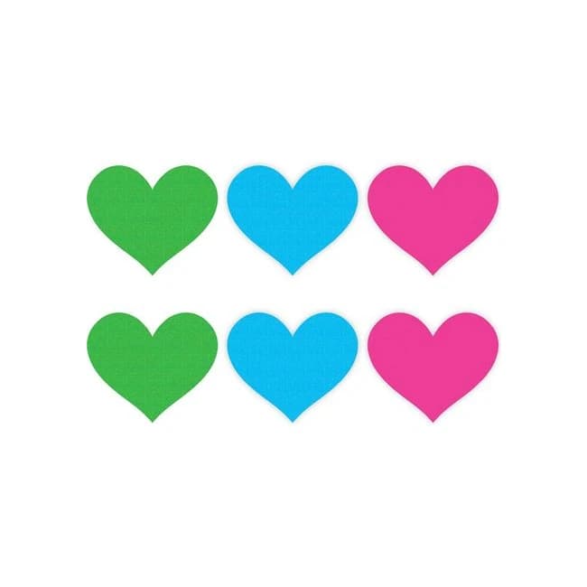 (d) Pasties Neon Heart 3pk Ass - Image 1