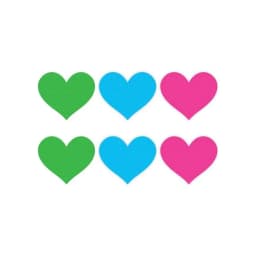 Pasties Neon Heart 3pk Ass, image 1