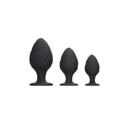 Swirled Butt Plug Set Blac, image 1