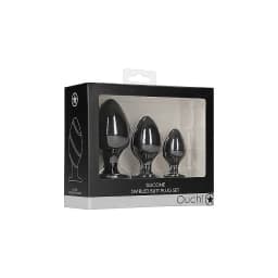 Swirled Butt Plug Set Blac, image 2