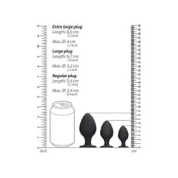 Swirled Butt Plug Set Blac, image 3