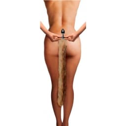 Tailz Extra Long Mink Tail Metal Anal Plug, image 5