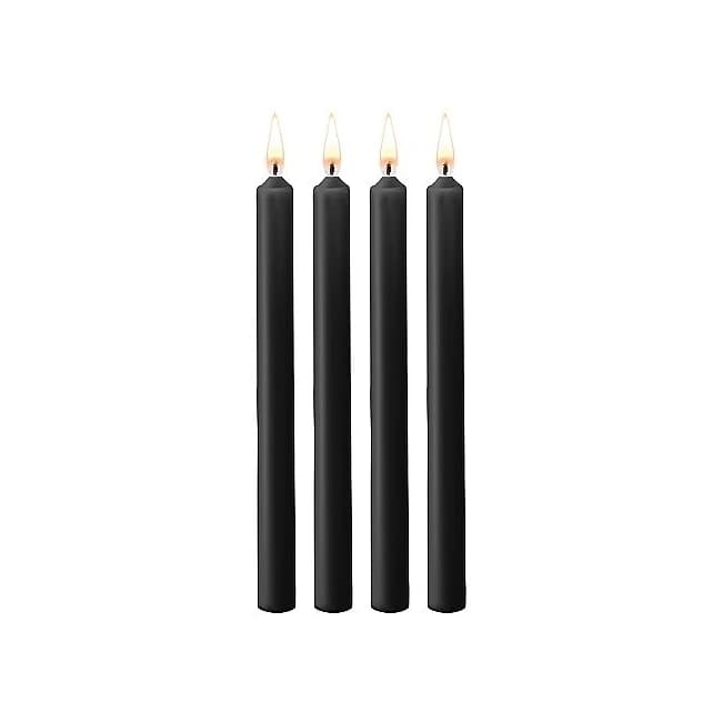 (D) TEASING WAX CANDLES LARGE BLACK PARAFFIN  - Image 1