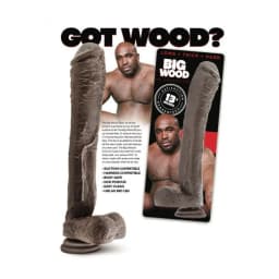 The Big Wood 13.5in Realis Penis Brown, image 1