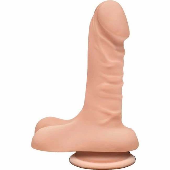 (d) the D Super D 6 W/balls Vanilla Beige Dildo " - Image 1