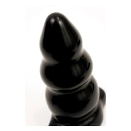 Triple Ripple Butt Plug-Lg-Black Cd, image 3