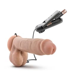 X5 Plus 8 Realistic Cock Beige Vibrating ", image 5