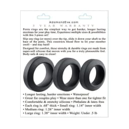 Adam & Eve Adams 3 pc Penis Ring Set, image 2