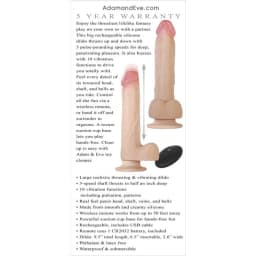 Adam & Eve Adam's Rechargea Dildo W/ Remote, image 8