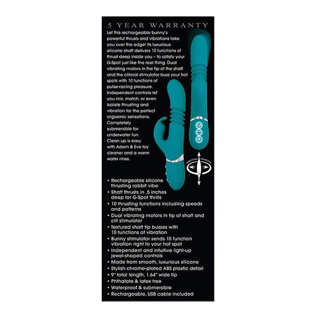 (d)adam & Eve Eve's Rechargeab Thrusting Rabbit - Image 2