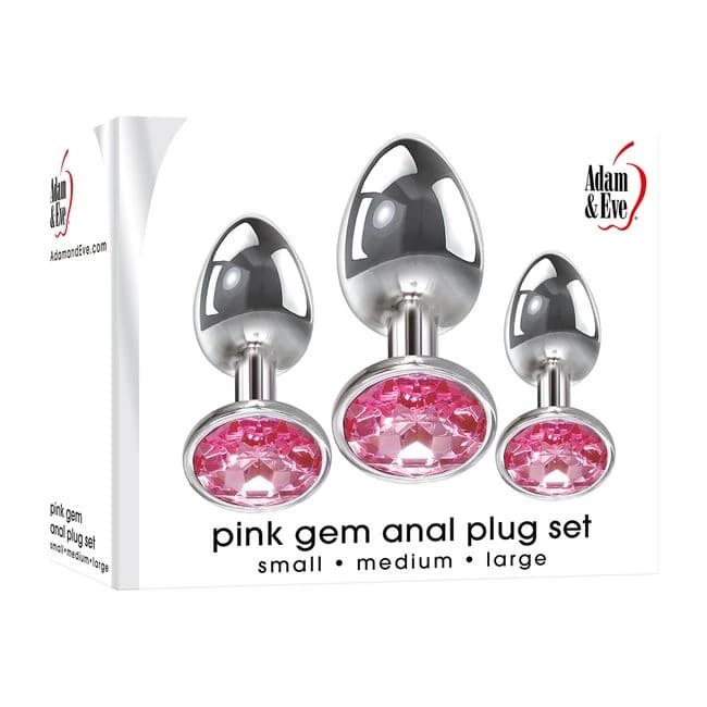 (d)adam & Eve Pink Gem Anal Pl Set - Image 1