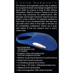 Adam & Eve Rechargeable Couples Penis Ring, image 2