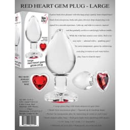 (d)adam & Eve Red Heart Gem Gl Plug Large - Image 4