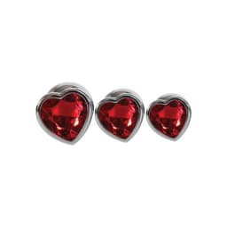 Adam & Eve Three Hearts Gem Anal Plug Set, image 5