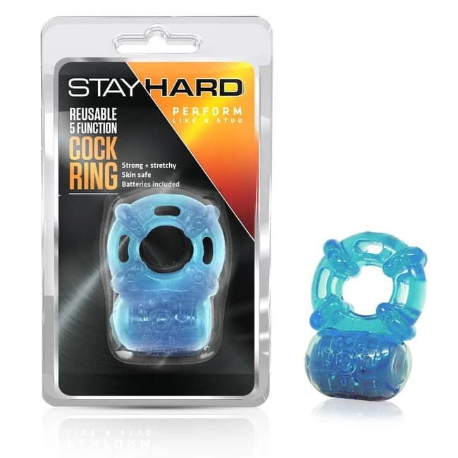 (d)cockring Vibrating Reuseabl Blue - Image 1