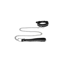 Diamond Studded Collar W/ Leash, image 3