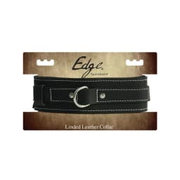 Edge Lined Leather Collar, image 1