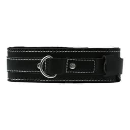 Edge Lined Leather Collar, image 3