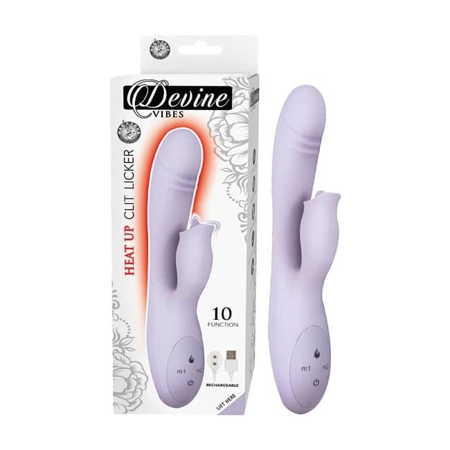 Devine Vibes Heat Up Clit Licker Lavender - Image 1