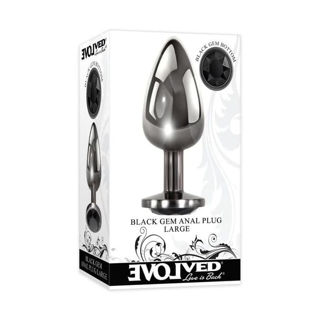 (d)evolved Gem Black Anal Plug Large - Image 1