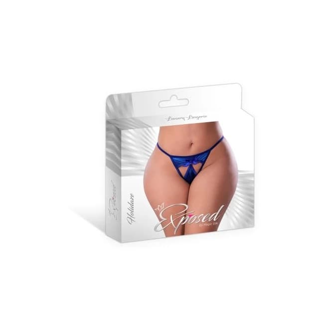 (D)HOLIDAZE PULL OPEN G-STRING COBALT 2XL  - Image 1