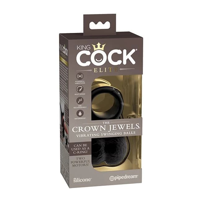 (d)king Cock Elite Vibrating Silicone Balls - Image 1