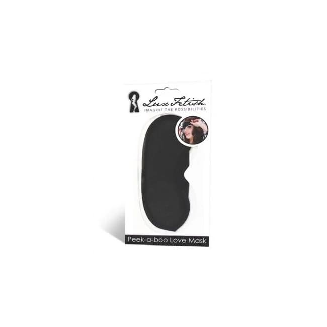 (D)LUX FETISH PEEK A BOO LOVE MASK BLACK  - Image 1