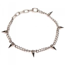 Master Series Punk Spiked Necklace Silver, image 4