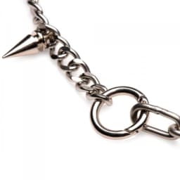 Master Series Punk Spiked Necklace Silver, image 6